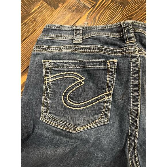 Silver Jeans Aiko Capri Women 33 Thick Stitch Y2K 90s Western Cowgirl Fringe - Picture 9 of 16